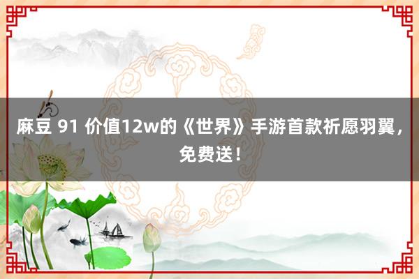 麻豆 91 价值12w的《世界》手游首款祈愿羽翼，免费送！
