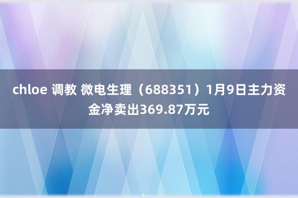 chloe 调教 微电生理（688351）1月9日主力资金净卖出369.87万元