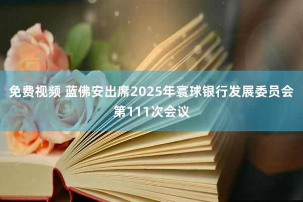 免费视频 蓝佛安出席2025年寰球银行发展委员会第111次会议